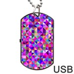 Floor Colorful Triangle Dog Tag USB Flash (One Side)