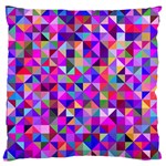 Floor Colorful Triangle Large Cushion Case (Two Sides)