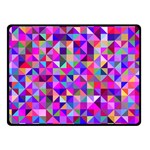 Floor Colorful Triangle Two Sides Fleece Blanket (Small)