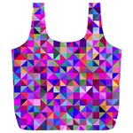Floor Colorful Triangle Full Print Recycle Bag (XL)