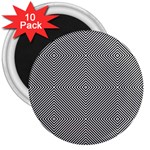 Abstract Diagonal Stripe Pattern Seamless 3  Magnets (10 pack) 