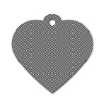 Abstract Diagonal Stripe Pattern Seamless Dog Tag Heart (Two Sides)