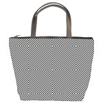 Abstract Diagonal Stripe Pattern Seamless Bucket Bag
