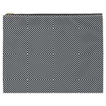 Abstract Diagonal Stripe Pattern Seamless Cosmetic Bag (XXXL)