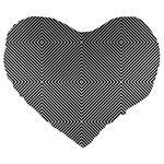 Abstract Diagonal Stripe Pattern Seamless Large 19  Premium Flano Heart Shape Cushions