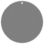 Abstract Diagonal Stripe Pattern Seamless UV Print Acrylic Ornament Round