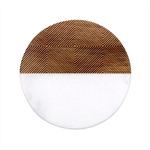 Abstract Diagonal Stripe Pattern Seamless Classic Marble Wood Coaster (Round) 