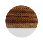 Abstract Diagonal Stripe Pattern Seamless Marble Wood Coaster (Round)