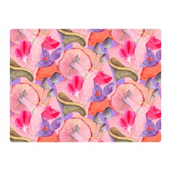 Pink Glowing Flowers Two Sides Premium Plush Fleece Blanket (Mini) from UrbanLoad.com 35 x27  Blanket Front