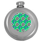 Beauitiful Geometry Round Hip Flask (5 oz)