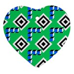 Beauitiful Geometry Heart Ornament (Two Sides)