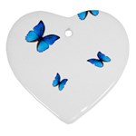 Butterfly-blue-phengaris Ornament (Heart)