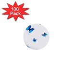 Butterfly-blue-phengaris 1  Mini Buttons (100 pack) 