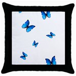 Butterfly-blue-phengaris Throw Pillow Case (Black)