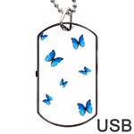 Butterfly-blue-phengaris Dog Tag USB Flash (Two Sides)