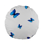 Butterfly-blue-phengaris Standard 15  Premium Round Cushions