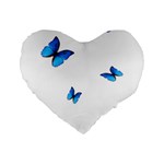 Butterfly-blue-phengaris Standard 16  Premium Heart Shape Cushions