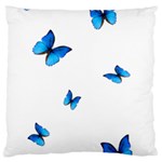 Butterfly-blue-phengaris Large Premium Plush Fleece Cushion Case (One Side)