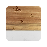 Butterfly-blue-phengaris Marble Wood Coaster (Square)