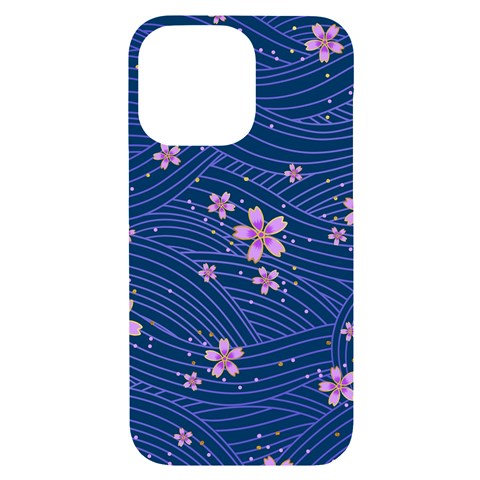 Flowers Floral Background iPhone 14 Pro Max Black UV Print Case from UrbanLoad.com Front