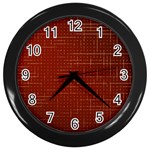Grid Background Pattern Wallpaper Wall Clock (Black)