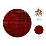 Grid Background Pattern Wallpaper Playing Cards Single Design (Round)