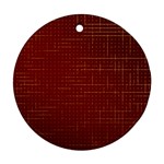 Grid Background Pattern Wallpaper Round Ornament (Two Sides)