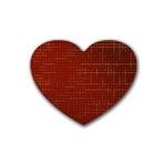 Grid Background Pattern Wallpaper Rubber Coaster (Heart)