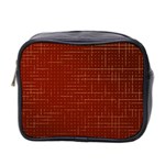 Grid Background Pattern Wallpaper Mini Toiletries Bag (Two Sides)
