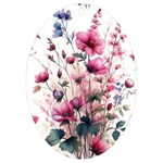 Flora Floral Flower Petal UV Print Acrylic Ornament Oval