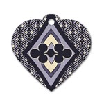 Pattern Design Scrapbooking Dog Tag Heart (Two Sides)