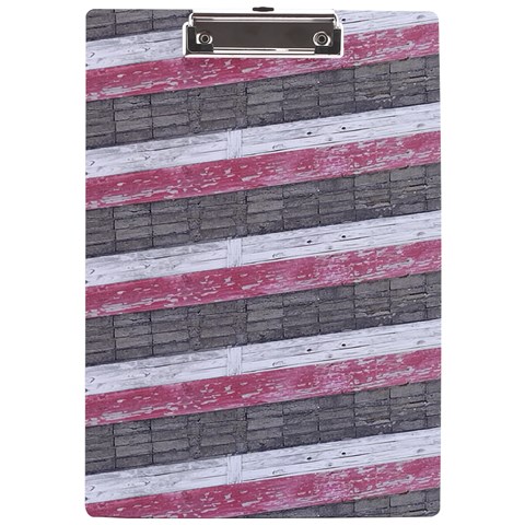 Vintage Vibrant Stripes Pattern Print Design A4 Acrylic Clipboard from UrbanLoad.com Front