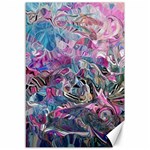 Pink Swirls Flow Canvas 12  x 18 