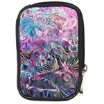 Pink Swirls Flow Compact Camera Leather Case