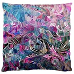 Pink Swirls Flow Large Cushion Case (One Side)