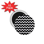 Wave Pattern Wavy Halftone 1.75  Magnets (10 pack) 