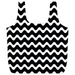 Wave Pattern Wavy Halftone Full Print Recycle Bag (XL)