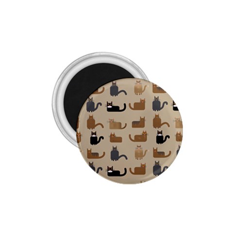 Cat Pattern Texture Animal 1.75  Magnets from UrbanLoad.com Front
