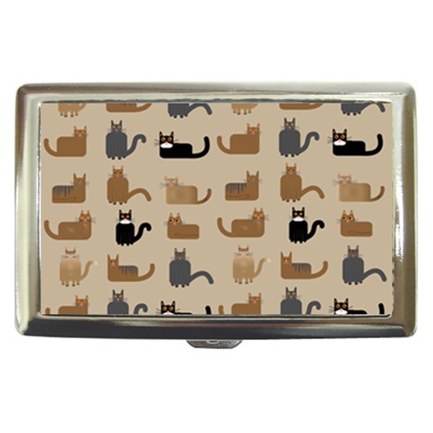 Cat Pattern Texture Animal Cigarette Money Case from UrbanLoad.com Front