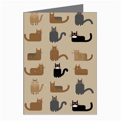 Cat Pattern Texture Animal Greeting Cards (Pkg of 8) from UrbanLoad.com Left