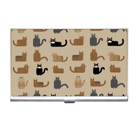 Cat Pattern Texture Animal Business Card Holder from UrbanLoad.com Front
