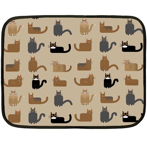 Cat Pattern Texture Animal Two Sides Fleece Blanket (Mini) from UrbanLoad.com 35 x27  Blanket Front