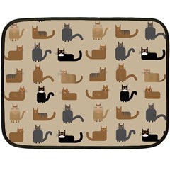 Cat Pattern Texture Animal Two Sides Fleece Blanket (Mini) from UrbanLoad.com 35 x27  Blanket Back
