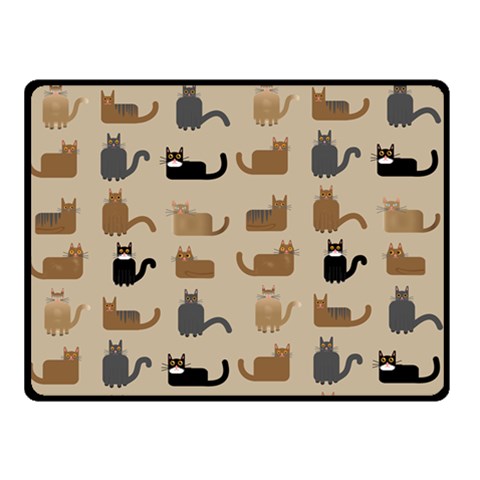 Cat Pattern Texture Animal Two Sides Fleece Blanket (Small) from UrbanLoad.com 45 x34  Blanket Front
