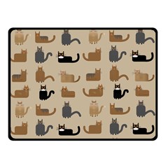 Cat Pattern Texture Animal Two Sides Fleece Blanket (Small) from UrbanLoad.com 45 x34  Blanket Back