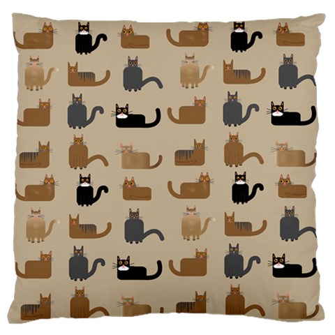 Cat Pattern Texture Animal Standard Premium Plush Fleece Cushion Case (Two Sides) from UrbanLoad.com Front