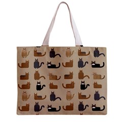 Cat Pattern Texture Animal Zipper Mini Tote Bag from UrbanLoad.com Back
