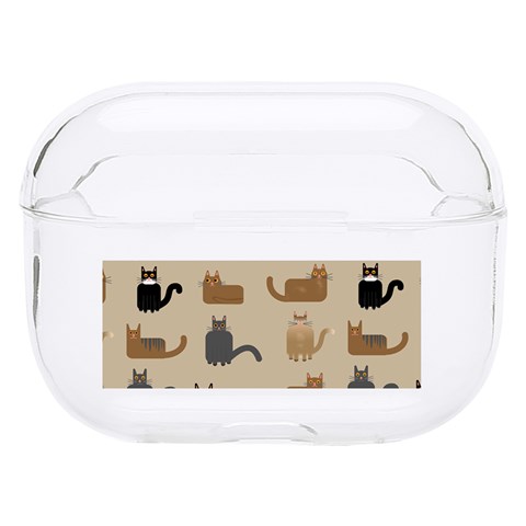 Cat Pattern Texture Animal Hard PC AirPods Pro Case from UrbanLoad.com Front