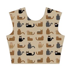 Cat Pattern Texture Animal Cotton Crop Top from UrbanLoad.com Front