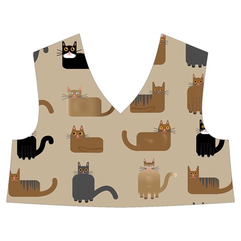 Cat Pattern Texture Animal Kids  Midi Sailor Dress from UrbanLoad.com Front Top
